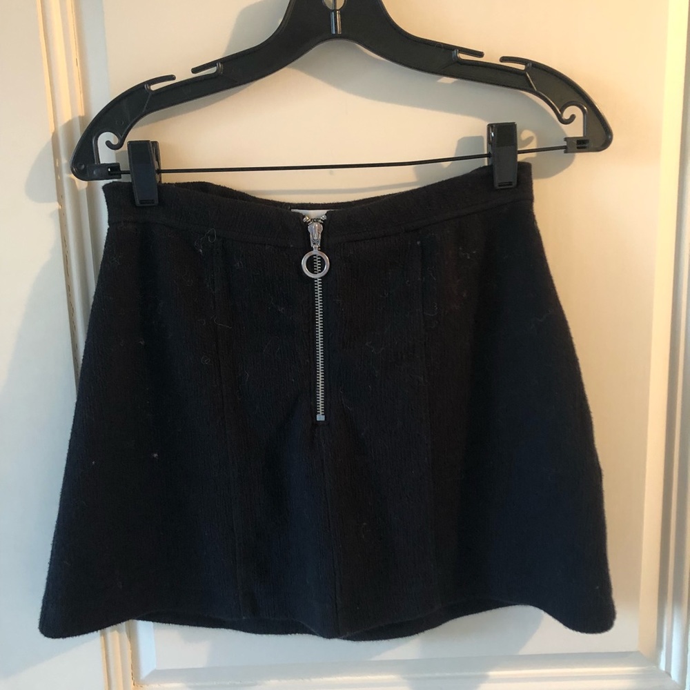 Black mini skirt